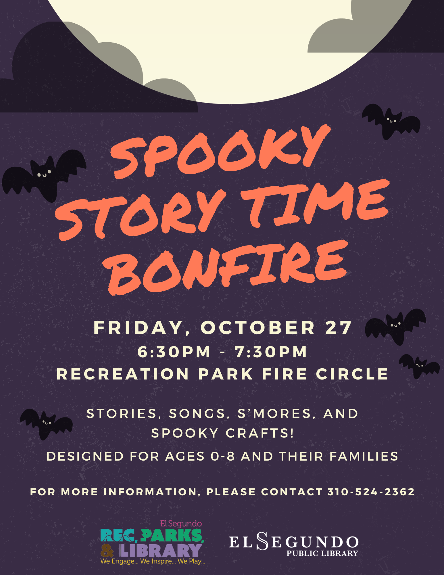 Spooky Story Time Bonfire Flyer