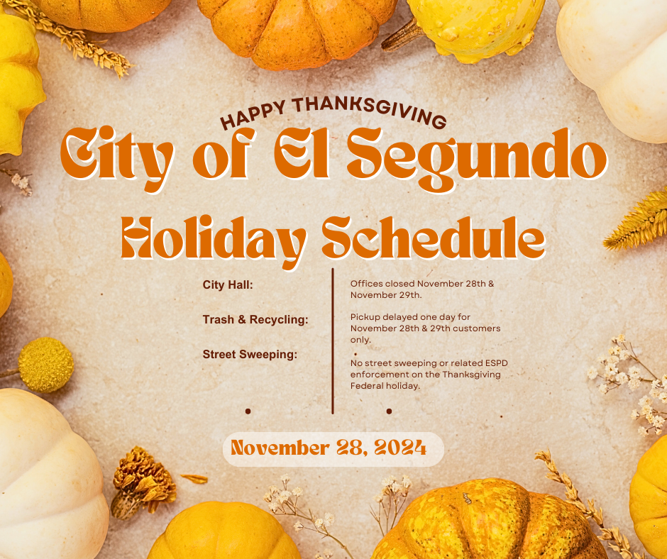 Thanksgiving Holiday Schedule